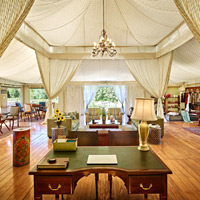 Guide to Ladakh luxury camps, Chamba Thikse reception tent
