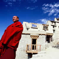 Ladakh guide, Leh Palace monk