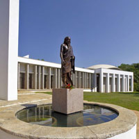 Auroville statue near Matrimandir