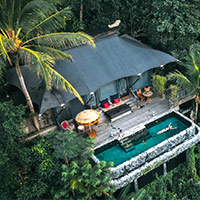 Capella Ubud's 173 sq m Keliki Valley Tent with jungle pool