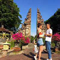 The candi bentar gates represent the transition from earth to the spiritual realm
