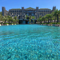 The Apurva Kempinski Bali offers a vast impossibly blue pool