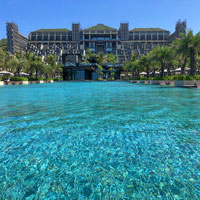 The Apurva Kempinski Bali offers a vast impossibly blue pool