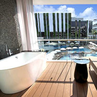Hip hotels, Stones on Kuta is a good MICE and Bali conference hoterls choice and tubs with a view
