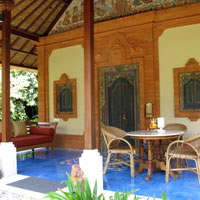 Tandjung Sari villas are in the traditional mould, homey and neat