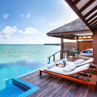 Hideaway Beach Resort offers some of the largest villas in the Maldives