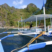 Palawan resorts review, Miniloc banca