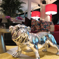 Sofitel So silver bulldog, a hip Singapore hotels choice