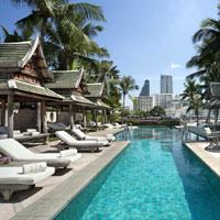 Best Bangkok river hotels, Peninsula poolside