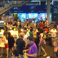 In addition to the Chatuchak weekend market, try the Silom pedestrian sections under the Sala Daeng BTS
