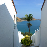 White stucco walls and grand views at The Nai Harn Phuket