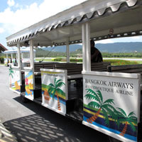 Samui Airport, trolley transfer