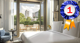 Four Seasons Hotel  Bangkok at Chao Phraya River,  ranked No.1 as the Best Business and Meetings Hotel in Asia in 2026 reader poll by Smart Travel Asia